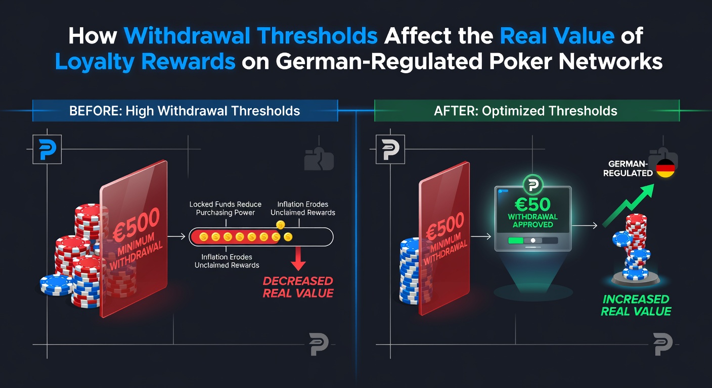 Darstellung von Auszahlungsschwellen und Treueprämien in deutschen Poker-Netzwerken